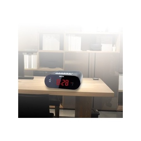 Digital FM Radio Alarm Clock Red LED Display Dual - Envío Gratuito