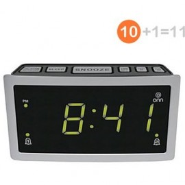 Paquete de 10 Radio Reloj Despertador ONN ONA12AV028 - Envío Gratuito