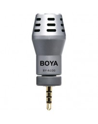 BOYA Micrófono 3.5mm BY-A100 Mini Microphone for IOS System-Gris - Envío Gratuito