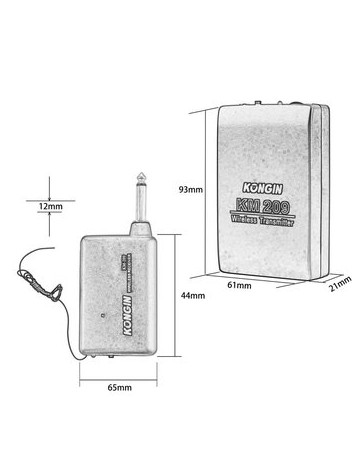 ER VHF Etapa inalámbrico de solapa solapa Auriculares Sistema - Envío Gratuito