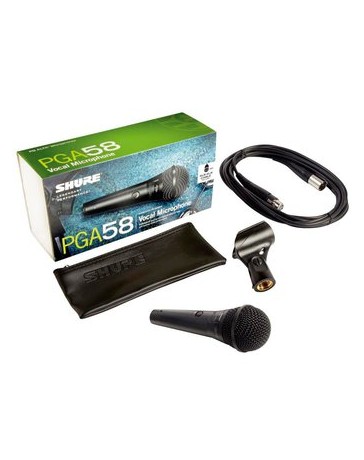 SHURE PGA58XLR MICROFONO VOCAL DINAMICO - Envío Gratuito