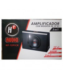 WOOFER 12" AMPLIFICADO CON CAJON HF-12PICK NEGRO - Envío Gratuito