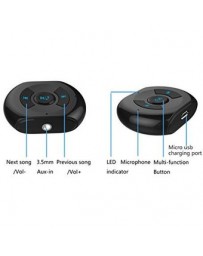 Enegg 3.5mm Car Bluetooth Receiver Stereo Audio A2DP - Envío Gratuito