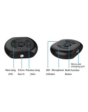 Enegg 3.5mm Car Bluetooth Receiver Stereo Audio A2DP - Envío Gratuito
