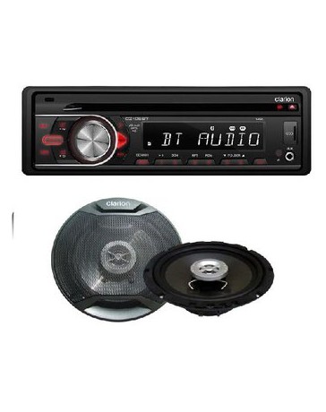 PAQUETE ESTÉREO Y BOCINAS CLARION CZ105BTK-01 - Envío Gratuito