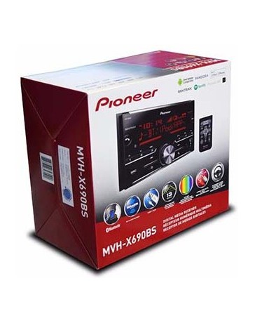Autoestéreo Pioneer Mvh-x690bs Iphone Android Bluetooth Mp3 - Envío Gratuito