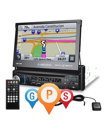 Autoestéreo de 1 Din de Pantalla Motorizada LCD de 7 - Envío Gratuito
