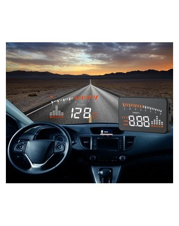 X5 Head Up Coche Display Projector Speed Warning System-Negro - Envío Gratuito