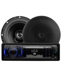 Paquete Boss Audio Systems Estereo 612UA Bocinas Ck65 6.5 Pulg 250w Max - Envío Gratuito