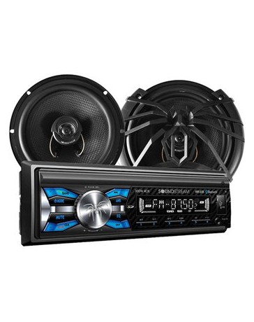 Paquete Soundstream Autoestéreo VM-23B + Par De Bocinas SS.65-SD - Envío Gratuito