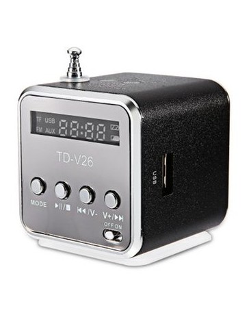 TD - V26 Mini Portable LCD Sound Speaker - Envío Gratuito