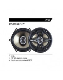 BOCINA 5X7 HF NEGRA HF-573 - Envío Gratuito