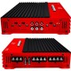 Amplificador profesional para autos con chasis rojo - Envío Gratuito