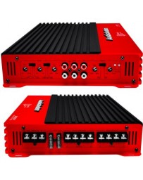 Amplificador profesional para autos con chasis rojo - Envío Gratuito