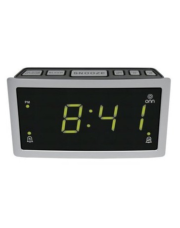 Nuevo Radio Reloj Despertador ONN -Negro - Envío Gratuito