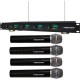 Sistema 4 Micrófonos Inalámbricos Vhf Master MS-MIC4VHF - Envío Gratuito