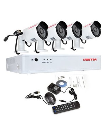 Ms-4-1Ahdkit - Sistema Seguridad 4 Cámaras Master - Envío Gratuito