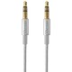 Cable De Audio Vorago Cab-108 3.5 Mm Redondo Metalico Blanco - Envío Gratuito