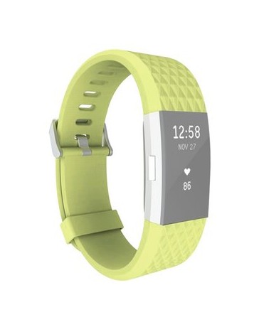 Para Fitbit Cargador 2 Reloj Pulsera Diamante Tpu Correa Textura - Envío Gratuito