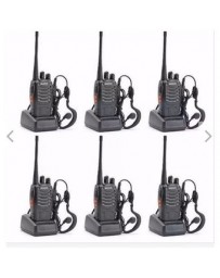 Set 6 Radios Baofeng Bf-888s Walkie Talkie 2 Vías Uhf Fm - Envío Gratuito