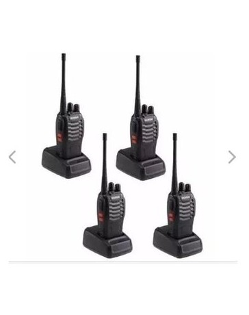 Set 4 Radios Baofeng Bf-888s Walkie Talkie 2 Vías Uhf Fm - Envío Gratuito