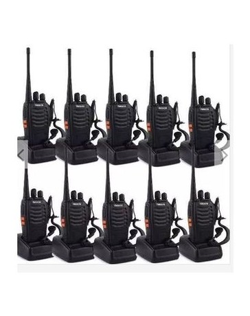 Set 10 Radios Baofeng Bf-888s Walkie Talkie 2 Vías Uhf Fm - Envío Gratuito