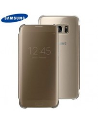 Funda clear view cover gold Samsung Galaxy S7 Edge - Envío Gratuito