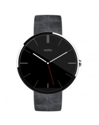 Reloj Smartwatch Motorola Moto 360 Con Correa De Piel-Gris - Envío Gratuito