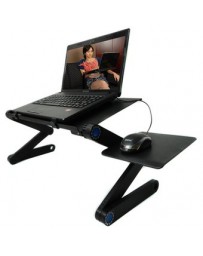 Mesa Plegable de aluminio con 2 Ventiladores para Laptop - Envío Gratuito