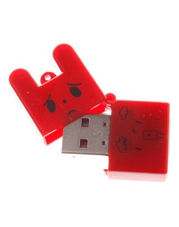 Lector de tarjetas USB CZX 2.0TF día lluvioso de bebé forma (rojo) - Envío Gratuito