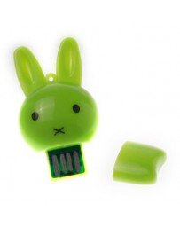 Lector de tarjetas USB CZX 2.0TF Forma de conejo (verde). - Envío Gratuito