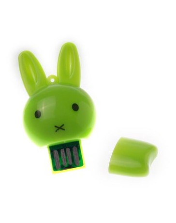 Lector de tarjetas USB CZX 2.0TF Forma de conejo (verde). - Envío Gratuito