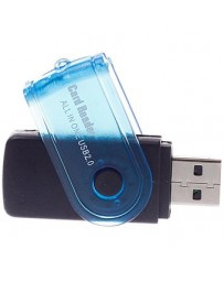 CZX cuatro en uno USB 2.0 Lector de tarjetas de memoria (azul). - Envío Gratuito