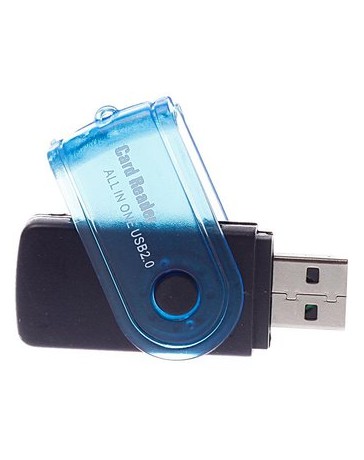 CZX cuatro en uno USB 2.0 Lector de tarjetas de memoria (azul). - Envío Gratuito