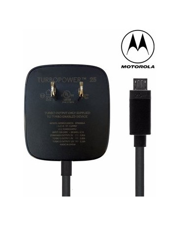 Cargador Motorola 25 Turbo Power Con Cable Micro Usb Carga Rápida - Envío Gratuito