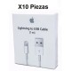 Lote 10 Cables Lightning Iphone 1 Metro 6s 6 5s 5 - Envío Gratuito