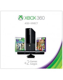 Consola Xbox 360 E 4GB Con Kinect Y Dos Juegos Xbox 360 - Envío Gratuito