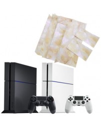 ER Pegatina PS4 Mármol Amarillo - Envío Gratuito