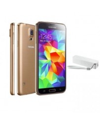 Reacondicionado Samsung Galaxy S5 16GB Dorado Liberado + BATERÍA PORTÁTIL - Envío Gratuito