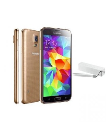 Reacondicionado Samsung Galaxy S5 16GB Dorado Liberado + BATERÍA PORTÁTIL - Envío Gratuito