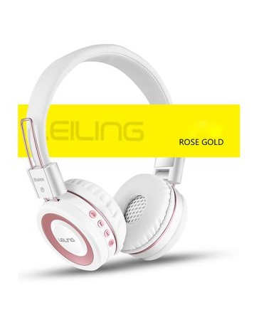 Auriculares Plegables Inalámbrico De Alta Fidelidad Bluetooth Estéreo-oro Rosa - Envío Gratuito