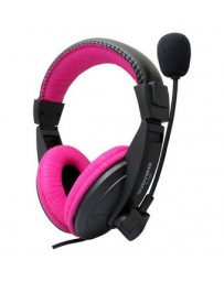 Auricular De La Cabeza Estéreo Con Micrófono-rosado - Envío Gratuito