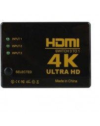 4K 1080P 3D 3 puertos HDMI Switcher selector Splitter - Envío Gratuito