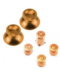 Botones ABXY tipo Bala y Palancas Joystick Color Oro - Envío Gratuito