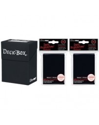 Ultra-pro Black Deck Box + 100 Negro Mangas - Envío Gratuito