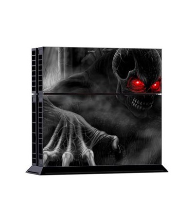Decorar cráneo oscuro etiqueta abrigo de piel para PS4 - Envío Gratuito