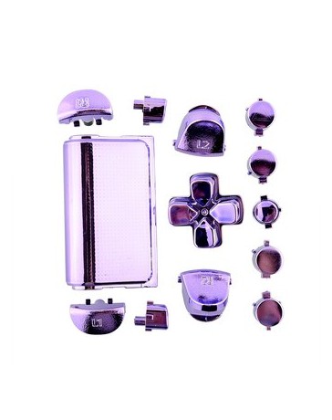 Hot Buttons Mod Kits Set Chrome Purple For Sony PS4 - Envío Gratuito