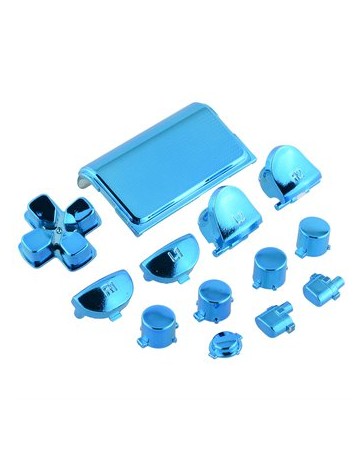Duola Botones Cool full Mod Set azul cromado para Sony PS4 - Envío Gratuito