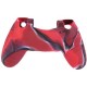 EW PS4 de silicona cubierta de mango de camuflaje de color rojo - Envío Gratuito