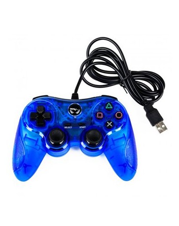 Control Para PS3 Y PC Alambrico USB Azul TTX Tech-Azul - Envío Gratuito